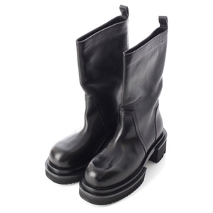 リックオウエンス BALLAST BOOTS レザー プラットフォーム 厚底 ミドル ブーツ RU01B1834 ブラック 43【中古】