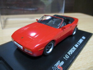 ハイスピード 1/43 「 ポルシェ 944S カブリオレ 」 1989ｙ レッド ・送料 400円（レターパック発送）