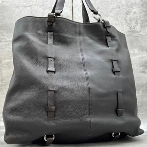 希少モデル/美品●BALLY バリー メンズ ビジネス トートバッグ ブリーフケース ショルダー 大容量 A4 肩掛け レザー 本革 ダークブラウン