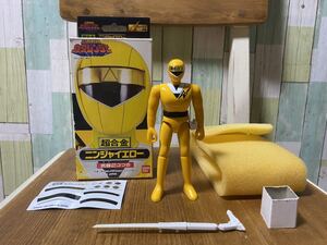 超合金 ニンジャイエロー　当時物　BANDAI 1994年　日本製　忍者戦隊　カクレンジャー　人形