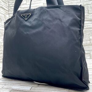 PRADA プラダ トートバッグ 三角ロゴ ナイロン A4収納可 肩掛け可能 ハンドバッグ ビジネスバッグ ブラック 白タグ有り メンズ レディース