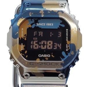 G-SHOCK ジーショック 【ITSBO3NCFD44】 CASIO カシオ 腕時計 GM-5600SS-1JR グラフィティアート スクエア デジタル ステンレス 美品