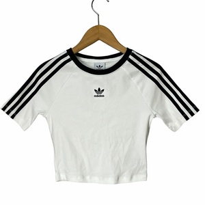 アディダスオリジナルス adidas originals 3STRIPES BABY Tシャツ スリーストライプス ベビーT 半袖 ロゴ ラグランスリーブ ショート丈 S