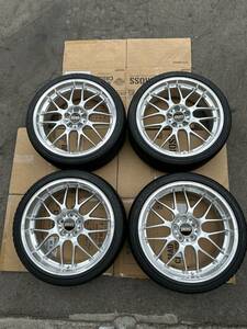 BBS RS-GT アルミ鍛造2ピースホイール タイヤ付き4本セット 20インチ8.5J 9.5J 114.3 5H 30系アルファード ヴェルファイア 良　20012