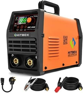 【送料無料】HITBOX ARC 200A MMA アーク 溶接機 プロ用 100V＆200V兼用 φ4.0溶接棒対応可能 リフトTIG溶接