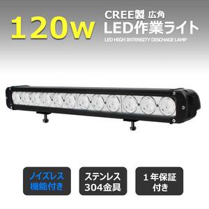 954-120w CREE製 120w 広角 led作業灯 ワークライト 投光器 12v 24v バックランプ デッキライト 集魚灯 漁船 農業機械 トラック トラクター