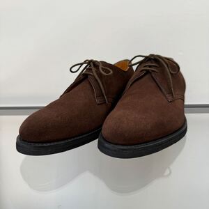 ジョンロブ◆3アイレット◆ダービー◆スウェード◆シューズ ブラウン 6E JOHN LOBB レザーシューズ 革靴 スエード レースアップ メンズ