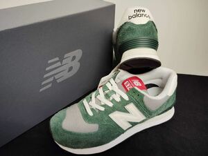 新品未使用品25cmニューバランス（newbalance）レディーススニーカーU574GNHグリーン緑ML574好きにも