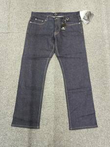 【OP13211SA】1円～ 未使用 BURBERRY BLACK LABEL バーバリー ブラック レーベル JEANS ジーンズ ウエスト85 ネイビー タグ付き パッチ付き