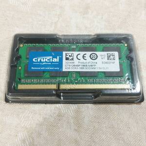 新品未使用 crucial クルーシャル ノートPC用メモリ 4GB 2Rx8 PC3-14900s DDR3-1866 1.5v CL13 204ピン 送料無料