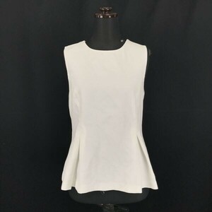 DIANE von FURSTENBERG★ペプラムトップス/ノースリーブシャツ【women’s size -4/LL程度/白/white】Tops/Shirts◆BG979