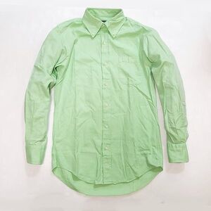 26●b019◎◎【38】SHIPS Tailoring Style シップス オックスフォード ボタンダウン 長袖 シャツ レギュラー グリーン 日本製