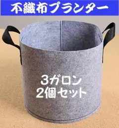 布鉢 プランター 不織布 グレー 野菜栽培 家庭菜園 3ガロン 2個セット