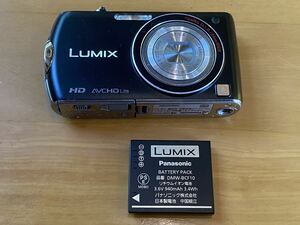 【A】Panasonic パナソニック　コンパクトデジタルカメラ LUMIX ルミックス DMC-FX70 デジカメ 黒　ブラック　タッチパネル