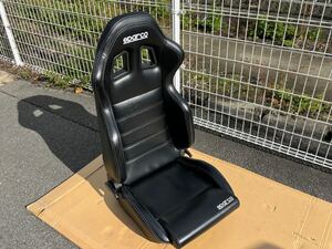 ☆スパルコ SPARCO☆セミバケットシート☆セミバケ レザー！黒 ブラック☆美品！？☆着払い！　 運転席 助手席