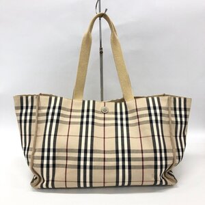 BURBERRY　バーバリー　ハンドバッグ　トートバッグ　ノバチェック　F-02-2【DAARC046】