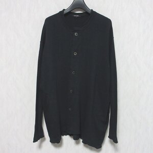 美品 23AW pas de calais パドカレ 甘撚りネップ天竺 長袖 カーディガン MK-2203 1597-280 36 ネイビー ◆