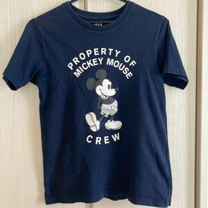 美品 UNIQLO UT Tシャツ 150 半袖 ユニクロ ネイビー ミッキー