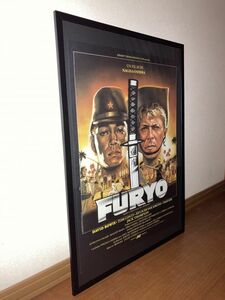 ★激レア！1983年フランス版 オリジナル「戦場のメリークリスマス」額付 ポスター 大島渚 坂本龍一 北野武 ビートたけし デヴィッドボウイ