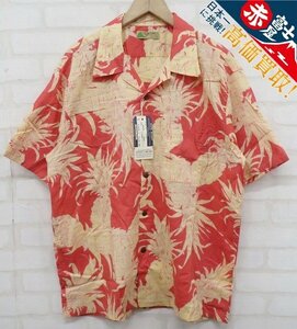 8T5100/未使用品 SUNSURF ISLAND PINEAPPLE コットンリネンアロハシャツ SS39285 サンサーフ パイナップル