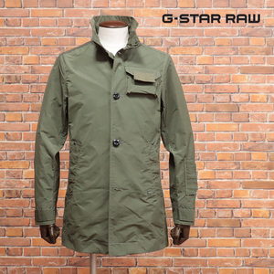 1円/G-STAR RAW/XSサイズ/ハーフ コート UTILITY HB TAPE TRENCH D19646-C655 撥水 軽量 無地 スポーティー 新品/カーキ/jh247/