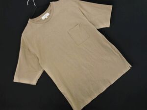 B:MING BEAMS ビームス ポケット Tシャツ sizeM/ベージュ ■◆ ☆ eha9 メンズ