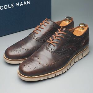 MG9443//*コールハーン/COLE HAAN*メンズ9W/ゼログランド/ウイングチップ/レザーシューズ/革靴/茶/ブラウン