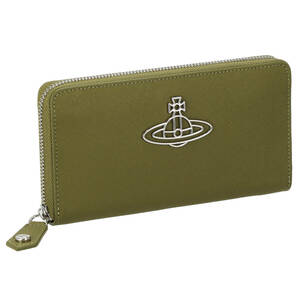 ◆Vivienne Westwood ヴィヴィアンウエストウッド◆ 長財布 財布 レディース アウトレット グリーン レザー 51050003-SAFFIANO GREEN/M403