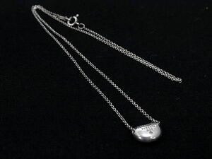 1円 ■美品■ TIFFANY＆Co ティファニー エルサペレッティ ビーン SV925 ネックレス ペンダント アクセサリー シルバー系 AY7781