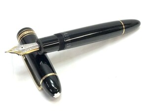 1000円スタート 万年筆 MONTBLANC モンブラン マイスターシュテュック No.149 ブラック ペン先 4810 18K 750 ネーム入り 文房具 WHO D3036