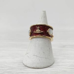 Vivienne Westwood 24SS KING RING オーブ 販売証明書付属 L リング・指輪 レッド ゴールド ヴィヴィアンウエストウッド 4-0816G 239691