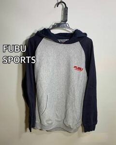 ■FUBU SPORTS■フブ　1992ワールドチャンピオン　ラグランパーカー:L☆BH-841