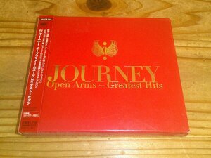 CD：JOURNEY ジャーニー オープン・アームズ グレイテスト・ヒッツ：帯付：アウターケース付き：16曲ベスト
