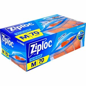 ジップロック ziploc 旭化成ホームプロダクツ フリーザーバッグ ダブルジッパー 冷凍解凍用 Mサイズ 70枚入り X3箱