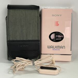 【6A3】1円スタート SONY WALKMAN REMOTE WM-109 ソニー ウォークマン ピンク ステレオ カセットプレーヤー オーディオ機器