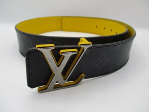 【中古】LV　ルイヴィトン　ベルト　サンチュールLVイニシャル　リバーシブル　モノグラムエクリプス エピ イエロー M0263 サイズ90/36