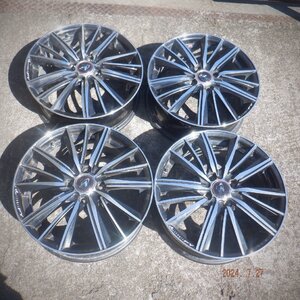 ▲社外　ホイール4本セット　16X6J　PCD.100　オフセット50　4穴　売り切り：40678