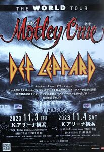 Mtley Cre (モトリー・クルー) & Def Leppard (デフ・レパード) The World Tour 2023 チラシ 非売品