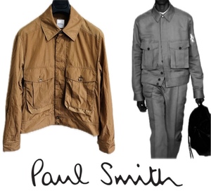 定価77,000円 2020春夏パリコレモデル Paul Smith ポールスミス リップストップナイロン フライトジャケット