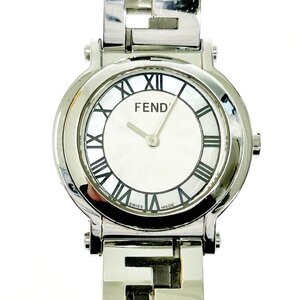 【1円スタート】【箱付き】FENDI フェンディ 6100L SS シルバー×シェル文字盤 クオーツ レディース腕時計 ジャンク 349686