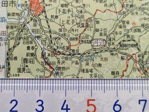 mB05【地図】秋田県 昭和31年 裏に市街図 [秋田市電 新大工町線 羽後鉄道 雄勝線 横荘線 小坂鉄道小坂線長木沢支線 花岡線 秋田中央交通線