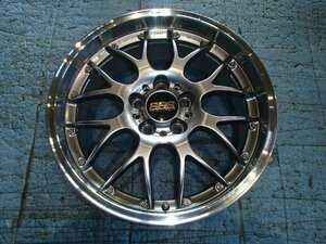 【青森発】中古 アルミ ホイール 社外 BBS RS 18x8J 5H PCD 114.3 +38 ハブ径 60㎜ 1本 ※写真要確認※＜個人宛発送不可商品＞