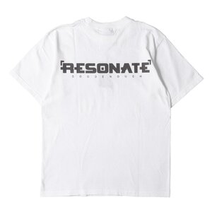 RESONATE GOODENOUGH リゾネイト グッドイナフ Tシャツ サイズ:M 00s リフレクターロゴ クルーネック 半袖 Tシャツ anvil USA製 ホワイト