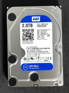 ★ 2TB ★　WD Blue　/　WD20EZRZ 【使用時間：193ｈ】2016年製　WesternDigital Blue　稼働少　3.5インチ内蔵HDD　SATA[管理■3D2S]