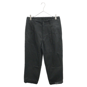 MONCLER モンクレール ×FRAGMENT HIROSHI FUJIWARA PANTALONE ツータック コットンワイドパンツ トラウザー ブラック G209U2A00004 595FN