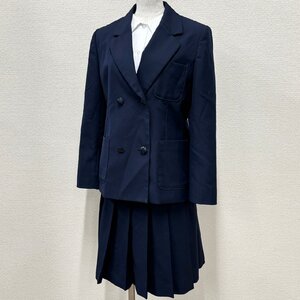 K64/(中古)栃木方面 校名不明 女子制服3点 /165A/L程度/W60/ブレザー/半袖ブラウス/冬スカート/TOMBOW/KOFUKU/紺/冬服/中学校/高校/学生服