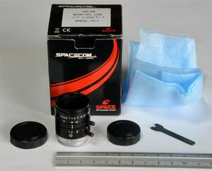 ★ Spacecom/スペース　Cマウントレンズ　JHF25M　25mm F1.4　2/3"　メガピクセル　動作確認　美品　耐振　TV LENS