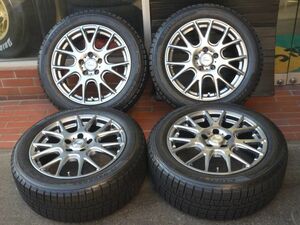 17in Verthandi 17X7.0J PCD 114.3 5穴 +38 CORSAFA 215/55R17 スタッドレスタイヤ付き クラウン マークX カムリ エスティマ 等