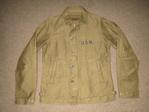 FREEWHEELERS フリーホイーラーズ UNIION SPECIAL OVERALLS U.S.N. STENCIL DECK WORKER JACKET 36