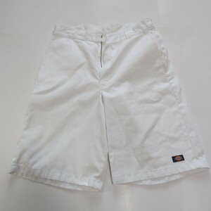 ☆ Dickies ディッキーズ ハーフパンツ ショーツ ショートパンツ ワークパンツ 短パン 半ズボン　W36 メンズ　WHITE　白　ヒップホップ　